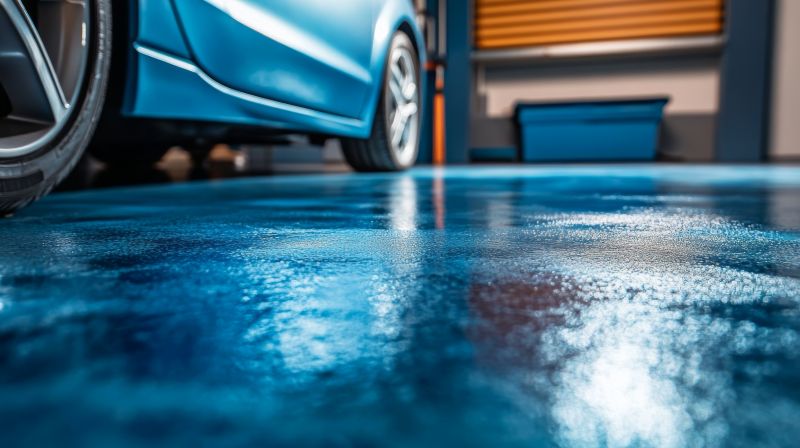 Shiny Epoxy Garage Floor